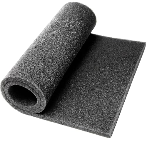 Washable Foam Filter Material for Uni Filter BF-1 BF1, 65-PPI Motorcycle Foam Air Filter Sheet, Cut-to-Size Pre-Filter Sponge for ATV/UTV Dirt Bike Lawn Mower Engines,15''x18''x5/8'', Black - color: Black