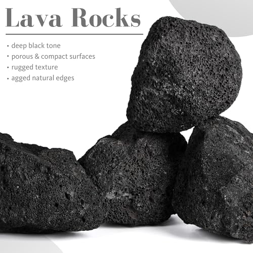 2.2-6.1 Inches Natural Black Lava Rock, 4 PCS Small Aquarium Rocks for Aquascaping, Terrariums, Reptile Tanks & Aquarium Décor - size: 2.2-6.1 in