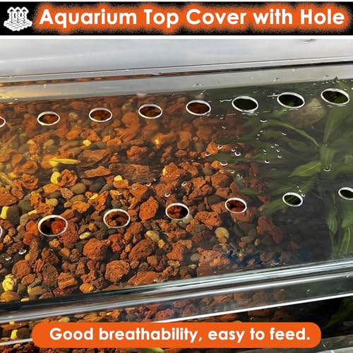 LZMZMQ Aquarium Anti Jump Cover Acrylic, Cat Proof Terrarium Lids, Fish Tank Anti-Jump Lid, Top Mount Aquarium Hood with Hole, 8 12 14 16 18 20 inch Wide(L40xW20cm/15.7x7.9in) - size: L40xW20cm/15.7x7.9in