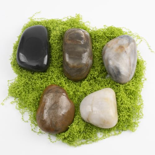 40lbs 2-3 Inch River Rocks, Decorative Mixed Pebbles for Garden Landscaping, Indoor Plants, Fish Tanks, Vases, and Succulents – Ideal for Home Decoration and Outdoor Gardens (Mixed, Weight: 40 LB) - color: Mixed, size: Weight: 40 LB
