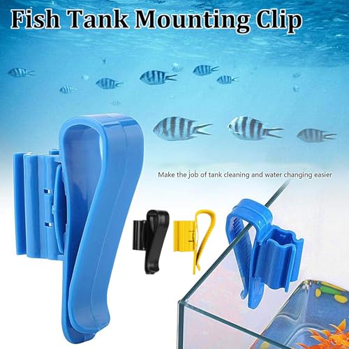 Fish Tank Hose Clamp, 6Pcs Aquarium Hose Holder, Aquarium Air Tube Holder, Multi-Functional Water Pipe Hose Holder with Adjustable Clamp for 0.31""-0.62"" Dia Aquarium Air Pump Accessories