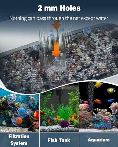 Pawfly 8 Pack Aquarium Filter Media Bags, Fine Mesh Filter Bag with Plastic Zipper Aquarium Media Bag for Activated Carbon, Bio Filter Balls and Filter Stones (15" x 10") - size: 15" x 10"