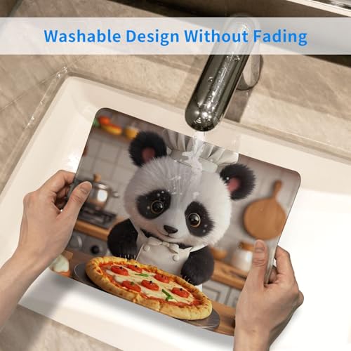 Cute Panda Chef Computer Mouse Pad Non-Slip Rubber Base Laptop Mouse Mat for Home Computer Mousepad 8.3 X 10.3 in - color: Cute Panda Chef, size: 10.3L x 8.3W inches
