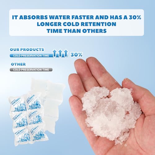 100 Sheets Reusable Freezer Ice Packs for Coolers & Lunch Boxes - Long-Lasting Gel Ice Packs, Cuttable 600 Cells, Keep Food/Drinks Cold for Shipping, Camping, Beach, Fishing - style: 5.5''x8.2'' 100 Sheets 600 Cells