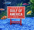Gulf of America Aquarium Decor MAGA Make America Great Again Sign Decor for Fish Tank Betta Fish Tank Trump Sign Garden for Planter