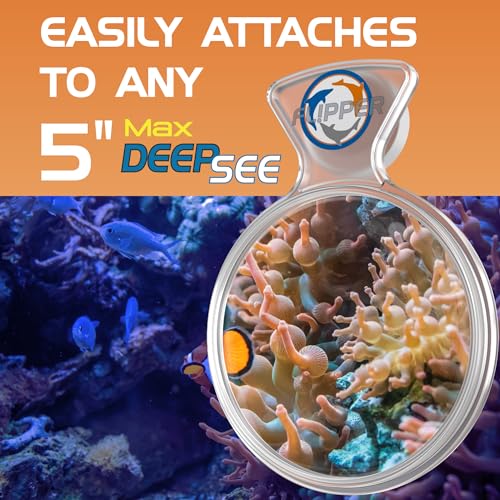 Flipper DeepSee Viewer Clear Orange Filter Attachment for Flipper DeepSee Viewer MAX 5" Magnetic Aquarium Glass Magnifier for Coral Color Correction, Reef Photography and Aquarium Videography - color: Clear, size: MAX 5"