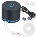 Persuper Aquarium Air Pump Dual Outlets, Super Quite Fish Tank Air Pump 20-600 Gallons, 5W 110V Adjustable High Output Silent Oxygen Aerator Pump with Air Stone Airline Tubing Check Valve Accessories - style: Black Pump 4W Valves