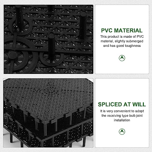 Baluue 20pcs Fish Tank Bottom, PVC Plate Splicing Aquarium Divider Bottom Grid Sand Gravel Board Splicing Combination Clapboard Bottom Grid