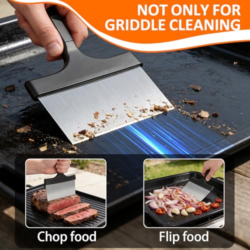Griddle Cleaning Kit for Blackstone,15 Pieces Flat Top Grill Cleaning Kit with Grill Scraper, Griddle Bricks and Brush Easy to Remove Stain,Griddle Accessories Cleaner Tool Set with Storage Bag