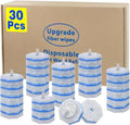 30 Count Toilet Bowl Wand Refills for Clorox, Disposable Toilet Bowl Wand Refill Compatible with Clorox Toilet Bowl Wand Clean System, Upgrade Fiber Bowl Cleaner Brush for Closestool Cleaning.