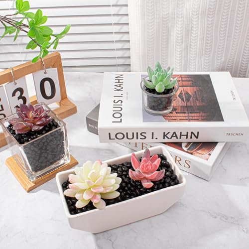 Keedolla 15 Oz Aquarium Fish Tank Gravel Rocks Glass Pebbles Gemstones, Black Glass Stones Vase Filler for Fountain Succulent Plant Decorative Rock Pebble Stone - color: Black, size: 0.93 Pound