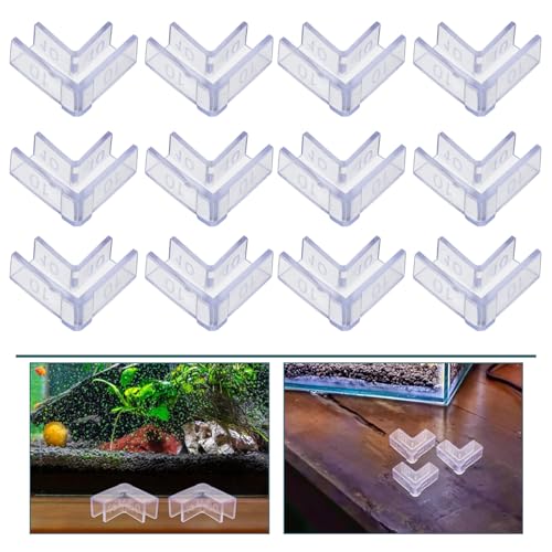 25pcs Aquarium Corner Guards for 10mm Glass Tank Plastic Edge Protectors with 90 Degree L-Shaped Design for Safety and Fish Tank Glass Edge Protection