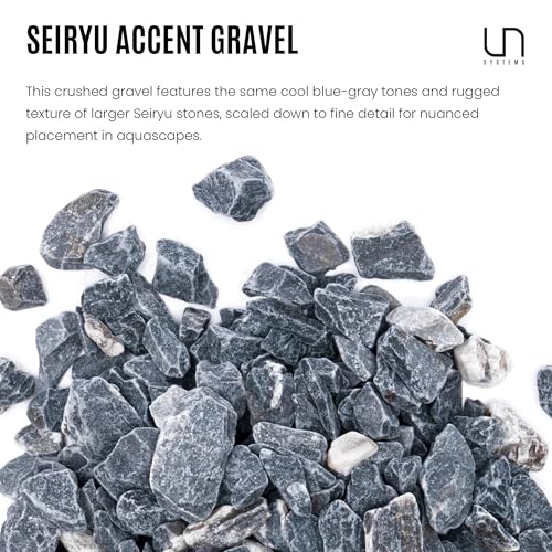 UNS Accent Stone - Aquascaping Hardscape for Freshwater Aquarium Aquascape - Shrimp, Turtle, Betta Fish Tank Decoration - Blue Gray Substrate Gravel for Terrariums - Seiyru Mountain Gravel, 3 lb - size: Gravel - 3LB