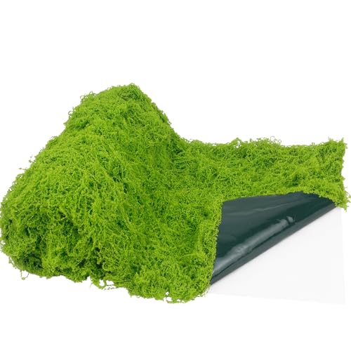 ACRYCS Fake Green Moss Roll Table Runner Faux Grass Adhesive Fairy Garden 12" x 71" Artificial Moss for Indoor Plants Wall Crafts DIY Centerpieces Fairy Woodland Floral 30x180cm Emerald Green - size: Light Green-12" x 71"/30x180 cm