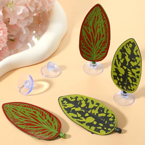 4 Pcs Betta Hammock Aquarium Decor Betta Fish Tank Decor Plastic Plants Bettas Fish Leaf Hammock Bettas Fishes Toys for Resting Sleeping Playing Hiding Breeding