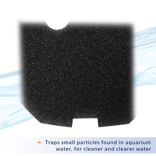 Aqueon Canister Filter Media Foam Pad, Black, Medium/Large (Pack of 2) - size: Medium/Large (Pack of 2)
