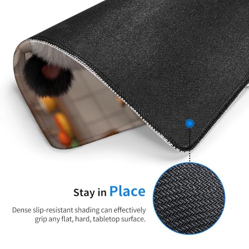 Cute Panda Chef Gaming Mouse Pad Anti-Slip Rubber Base Square Mouse Mat for Home Computer Mousepad 7.9 X 9.5 in - color: Cute Panda Chef, size: 9.5L x 7.9W inches
