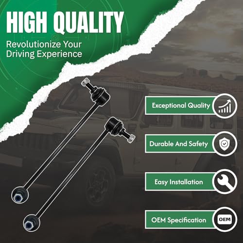 K80490 2PCS Front Stabilizer Bar End Links for Mercedes Benz 2002-07 C230, 06-07 C280/C350, 01-05 C240/C320, 02-04 C32 AMG, 03-05 CLK320, 06-09 CLK350, 03-06 CLK500/CLK55 AMG, 07-09 CLK550 - size: K80490 X2