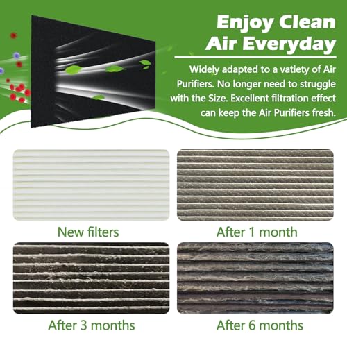 Cut to Fit Carbon Air Purifier Filter Roll, 16x48x1/4 inches Size Activated Charcoal Dust Filter Sheet,Carbon Pad Replacement for Air Vent,AC,Range Hood,Pond,Compost Bin,Odor Absorbing - style: 16" x 48"(Black)