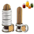 Mason Jar Lid Organizers Inside Cabinet, 2 Pack Wooden Canning Lid Rack Holder for Kitchen Organization and Storage, Regular and Wide Mouth