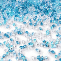 DomeStar 4200PCS Fake Ice Rocks, Mini Fake Clear and Blue Acrylic Crushed Ice Rocks for DIY Craft Wedding Vase Fillers（0.33" x 0.23"） - color: Clear and Blue