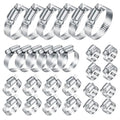 40 Pcs Hose Clamps Stainless Steel, 6-51mm Adjustable Worm Gear Pipe Clamps, Fuel Line Hose Clips Heavy Duty for Plumbing, Dishwasher, Automotive, Washing Machine, Mechanical - size: 40 pcs (1/4'' - 2'')