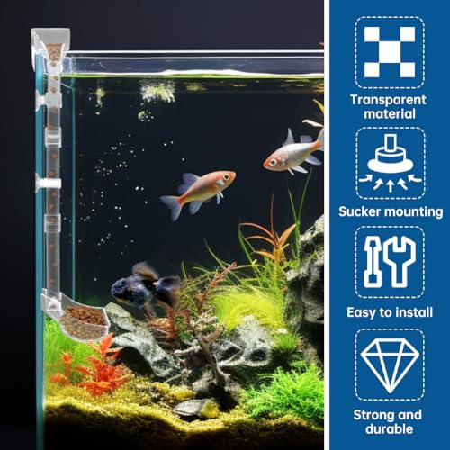 Shrimp Feeding Dish Set, Aquarium Fish Shrimps Feeder Set, Transparent Shrimp Feedings Tube, Fish Tank Feedings Supplies with Feeding Ring Cleaning Brush for Fishs Tank Aquarium (Clear)