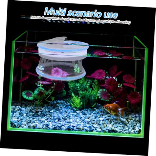 POPETPOP 2pcs Fish Spawning Incubator Floating Mesh Breeding Box for Aquarium Transparent Isolation Chamber for Sick Pregnant Fish Clean Water Monitoring Design