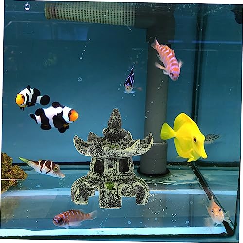 Toddmomy Tower Landscape Decor Resin Ornament for Aquarium Decoration Lifelike Resin Tower Desktop Decor Approx Home Ornament and