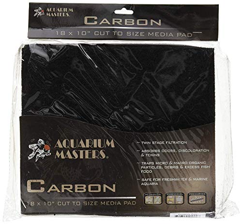 EA Premium Carbon Infused Filter Pad 18x10 - Cut to Fit for Aquariums and Pond