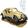SLOCME Aquarium Bubble Wreck Car Decorations - Fish Tank Bubble Car Decor for Air Bubbler Oxygen Pump，Resin Material Car Decor
