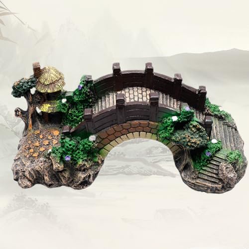 Resin Arch Bridge Aquarium Ornament - Miniature Garden Decor for Fish Tank, Terrarium & Fairy Garden, Durable Artificial Bridge Model for Indoor/Outdoor Landscape Accessories