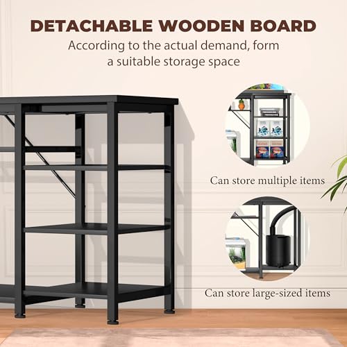 GRLEAF 20-40 Gallon Aquarium Stand: 800LB Capacity, Built-In Power Outlets, 3-Tier Shelves for Fish Tank Accessories Storage, Heavy-Duty Steel/Wood Hybrid for Fish & Reptile Tanks | Excludes Tank - size: 30-40