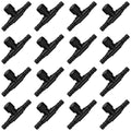 Honoson 30 Pieces Aquarium Air Control Valve T Shaped Air Pump Control Valves Single Way Plastic Flow Regulator for 4 mm Hose Line Tubing Connector(Black) - color: Black