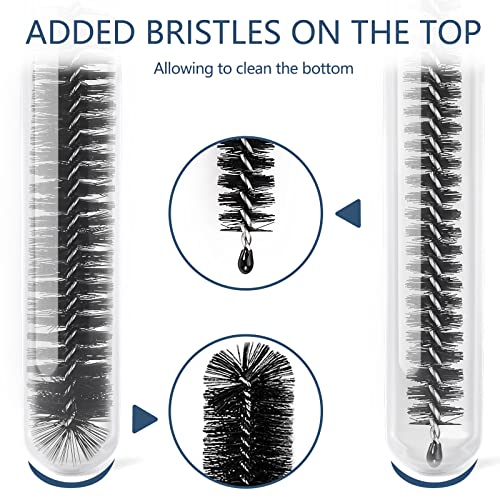 Straw Cleaner Brushes Sets, 12 Pieces 8.2 Inch Botthle Cleaning Brush and Nylon Tube Brush Brush Kit for Sippy Cup, Tumbler, Water Bottle, Drinking Straw (Black) - color: 8.2 Inch Black Cleaning Brushes