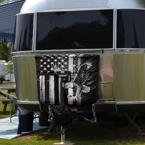 Black American Eagle 20lb Propane Tank Cover with Zipper Dust-Proof RV Propane Tank Cover Weather Resistant Gas Cylinder Covers - color: Black American Eagle, size: S(20LB)
