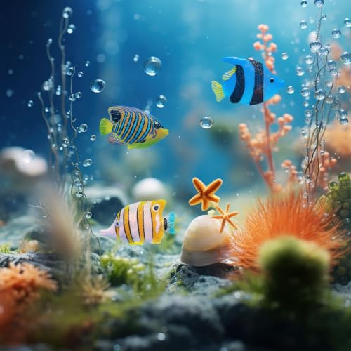 7 Pieces Artificial Coral Plant Gold Fish Aquarium Decorations for Fish Tank Decorative Aquarium Reef Fake Goldfish Ornament for Home and Office Simulation Aquarium (7 PCS) - color: 7 Pcs