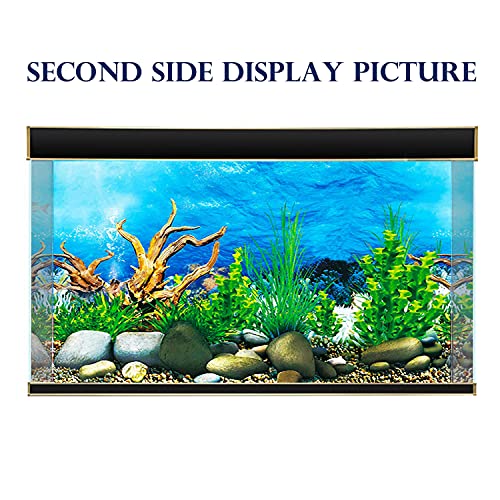 ELEBOX Aquarium Background Sticker Paper 3D Double-Sided Wallpaper Fish Tank Decorative Pictures Underwater Backdrop Image Decor 16"x 40" - color: Type D