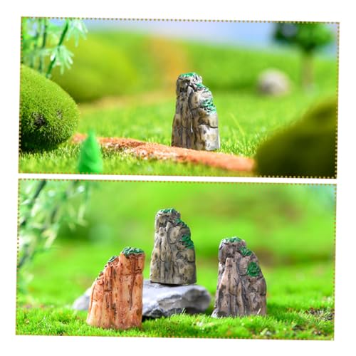 MERRYHAPY 6pcs Mini Rockery Statues for Garden Fairy Fish Tank Decor Mushroom House Landscape Accessories