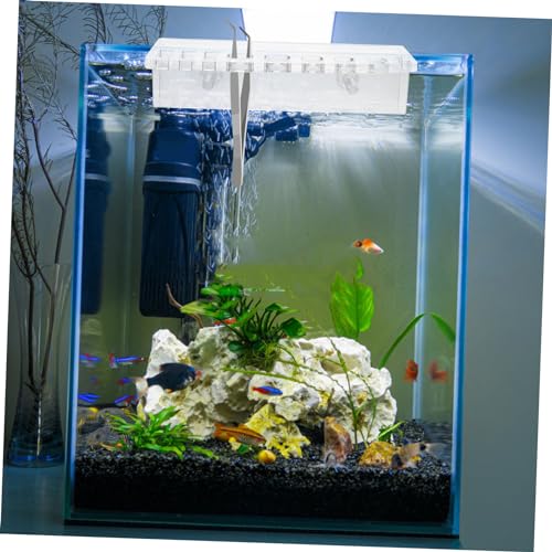 Aquarium Tank Tool Holder Water Plants Maintenance Organizer Wall-Mounted Storage Rack for Tweezers and Cleaning Tools Space-Saving Design for Fish Tanks