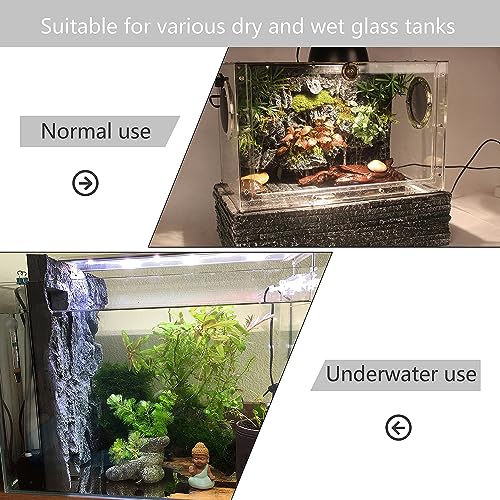 4pcs Rock Terrarium Background,3D Reptile Tank Background Board,Amphibian Stereo Backdrop Wall,Lizard Snake Gecko Spider Chameleon Turtle Fish pet silo Background Decorative Panel - color: brown-11.8"*8.8"（4pcs）