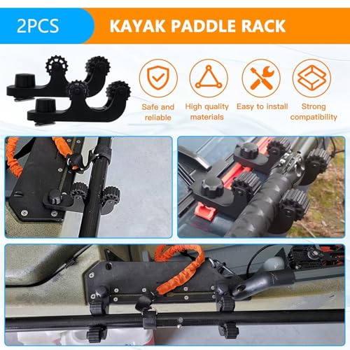 Kayak Paddle Holder, Kayak Fishing Net Holder, Kayak Fishing Poles Holder, Kayak Track Mount Accessories For Fishing Kayak, Canoe, Paddle Board