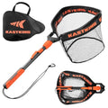 KastKing Titanet Fishing Net, Durable Aluminum Handle, Non-Slip Hi-Vis Grip, Compact Bag & Lanyard, Ideal for Kayak, Lake, Fly, or River Fishing, 2 Net Options - size: 32" Total Length (Fixed Handle), style: Pvc Net
