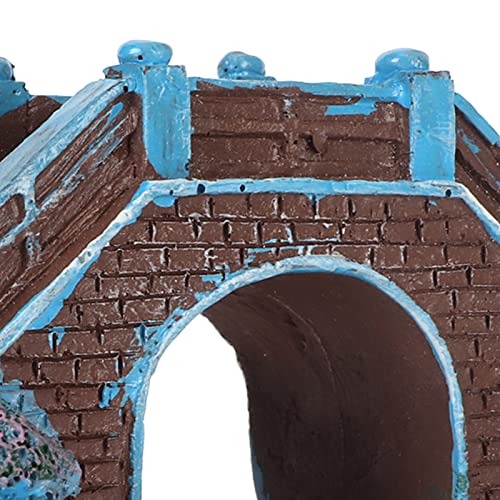 Wnvivi Aquarium Bridge Ornament,Fish Tank Arch Bridge Landscaping Decoration,Miniature Bridge Hideout for Fish Tank Terrarium Ornaments