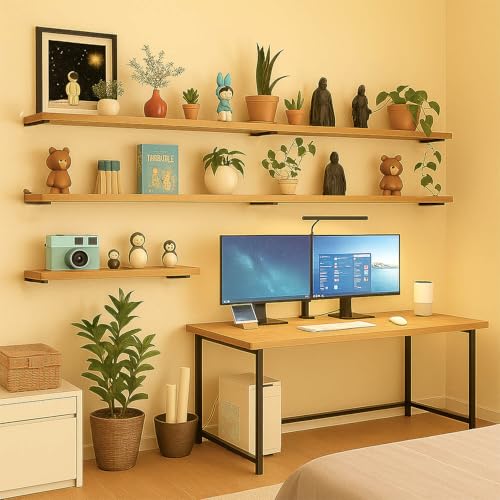 Floating Shelf Bracket 12 Inch of 6 Pack Heavy Duty Shelf Brackets Brackets for Shelves Black Coated Metal L Bracket Wall Shelf Support DIY Brackets with 1/5 Inch Thick and 160 LBS Load Capacity - size: 12 Inch, style: Black 6 Pack