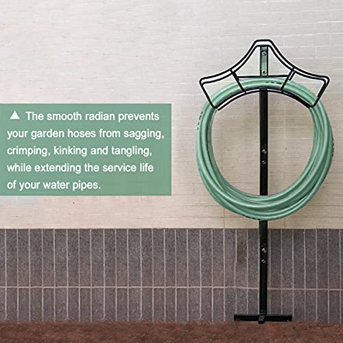 Garbuildman Garden Hose Holder with 3 Spikes, Freestanding Metal Hose Stand for Outdoor Garden, Detachable Hose Storage Rack for Lawn & Yard, Volcano Black - size: 3-Spike Volcano
