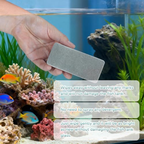 8 Pcs Fish Tank Scrubber, Aquarium Sponge Cleaner Set, Sponge for Easy Dirt Removal, Multi-Use Aquarium and Home Kitchen Tool, Ideal for Fish Tank Maintenance