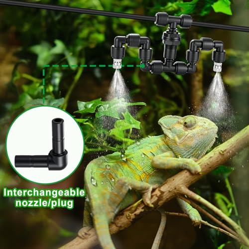 20 Pack 1/4" Push to Connect Fittings Elbow Connectors,Reptile Mister System Fittings,Reptile Mister Fittings for Aquarium,Vivarium,Irrigation System - size: 20 Pack 1/4" Elbow-B