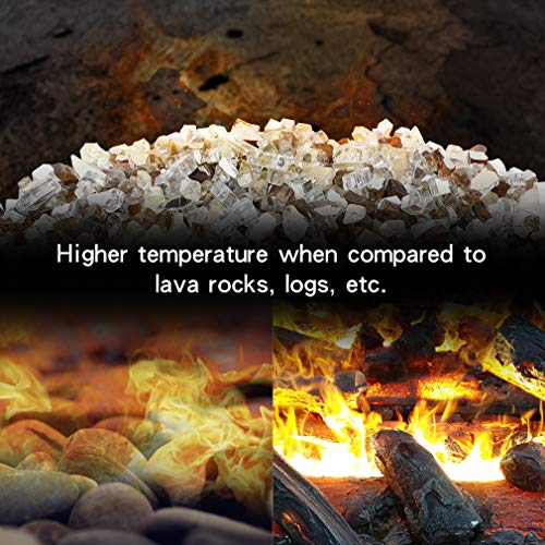 Stanbroil 10-Pound Blended Fire Glass - 1/2 inch Reflective Tempered Gold, Platinum, Copper for Indoor and Outdoor Gas Fire Pits and Fireplaces - color: Gold, Platinum, Copper, size: 1/2"