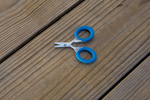 CUDA 3" Micro Scissors Durable Fishing Braid, Mono & Fluorocarbon Cutter for Saltwater & Freshwater with Dual Serrated Blades & Oversized Non-Slip Comfort Bows - size: 1 Count (Pack of 1)